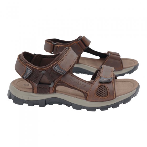 Extra lichte klittenbandsandaal van leer 