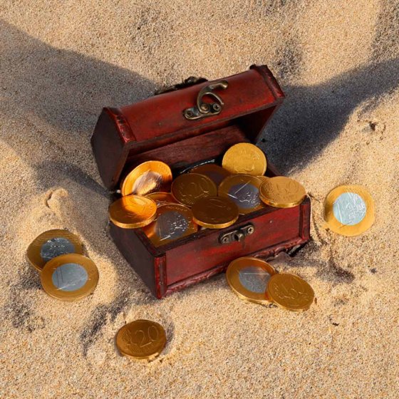 Kleine houten schatkist 