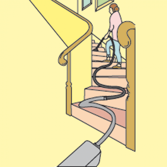 Extreem uittrekbare stofzuigerslang 