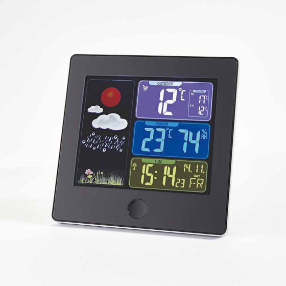 Weerstation met radioklok 