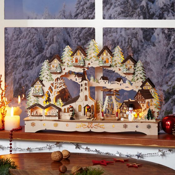 Led-kerstdecoratie 'Winterkirche' 