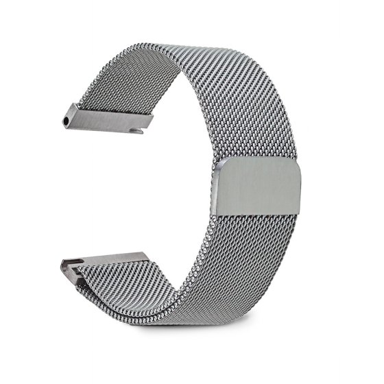 Bracelet milanais à fermoir magnétique 22 mm | Argenté