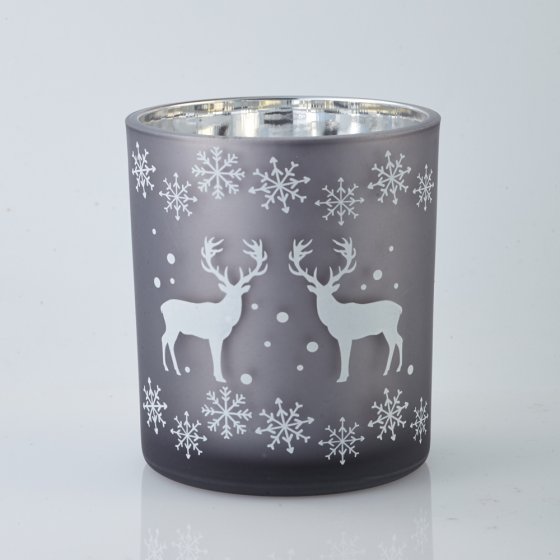 Bougeoir en verre pour bougie chauffe-plat 