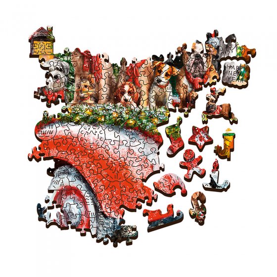 Houten puzzel ’Kersthelpers’ 