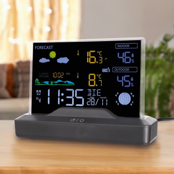 Draadloos weerstation met VA-display 