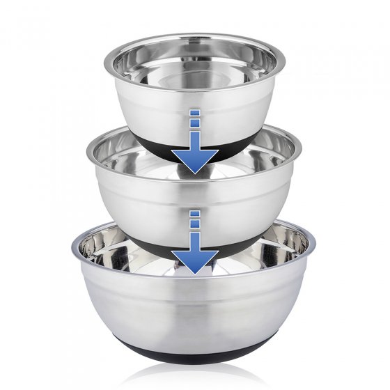 Edelstalen schalenset 'Antislip' 