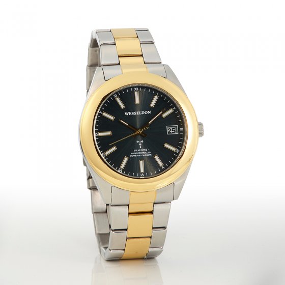 Radiogestuurd horloge op zonne-energie met verwisselbare lunette 