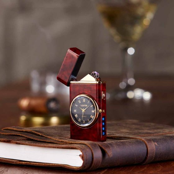 Briquet plasma avec affichage de l'heure 