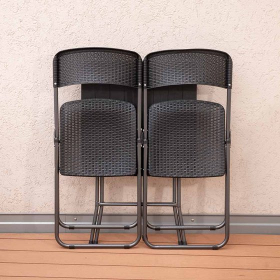 Ensemble de salon pliant aspect rotin 