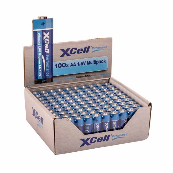 Paquet de 100 piles AA 