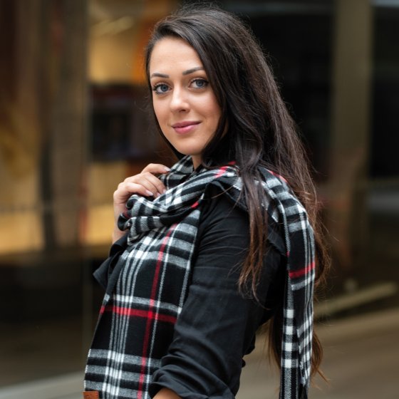 Écharpe à carreaux 