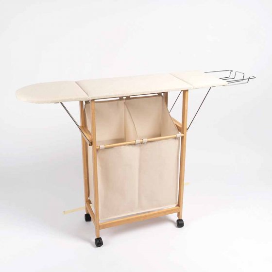 Table à repasser avec panier à linge 