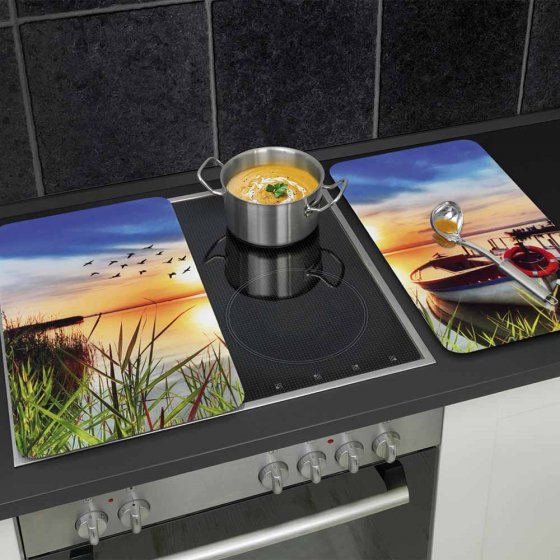 Afdek- en snijplank, 2-delig 