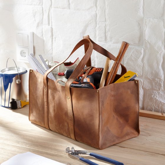 Universele tas van rundleer 