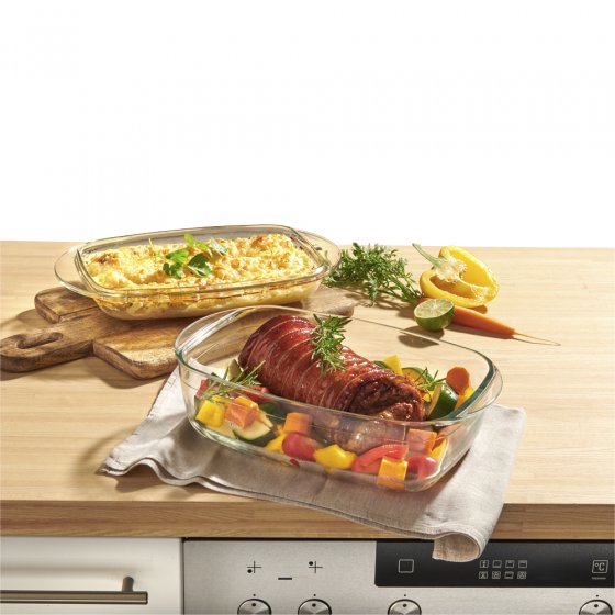 Plat en verre pour cuisson et gratin 