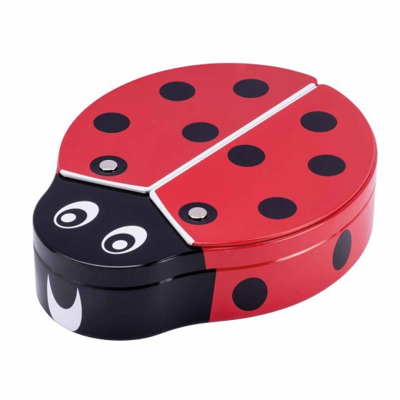 Boîte de chocolats en forme de coccinelle porte-bonheur 