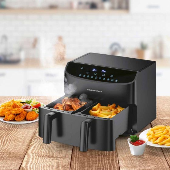 Friteuse à air chaud à double panier 