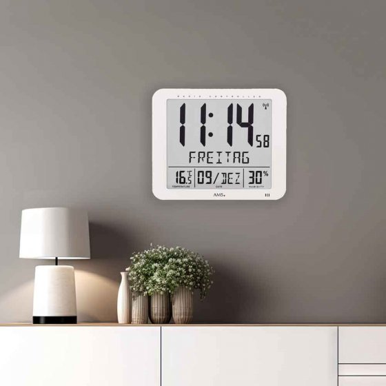 Radiogestuurde wandklok 