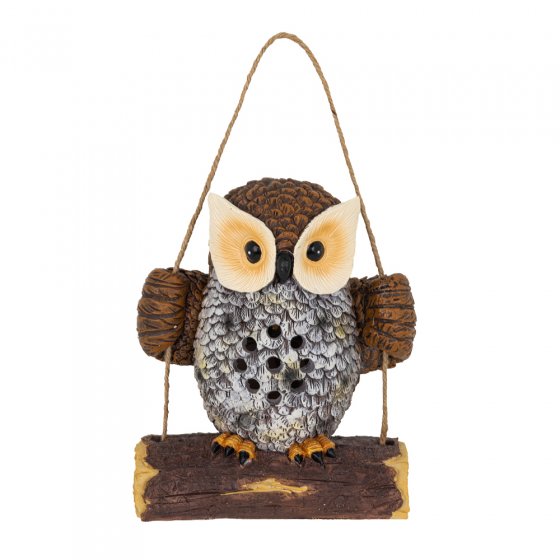 Chouette LED solaire sur balançoire 