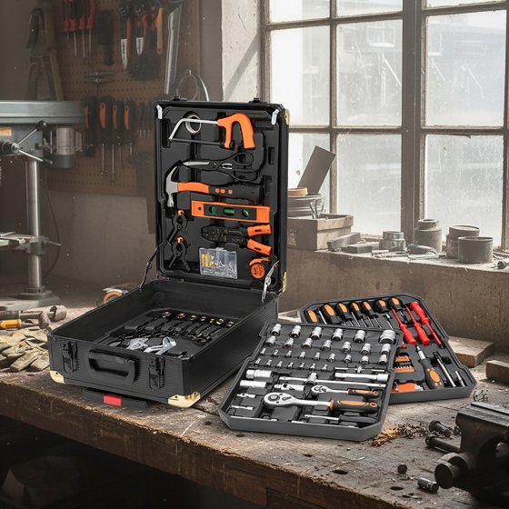 Gereedschapskoffer trolley 396-delig 