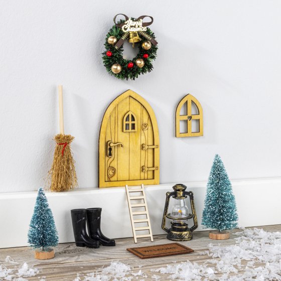 Kabouterdeurtje met accessoires 