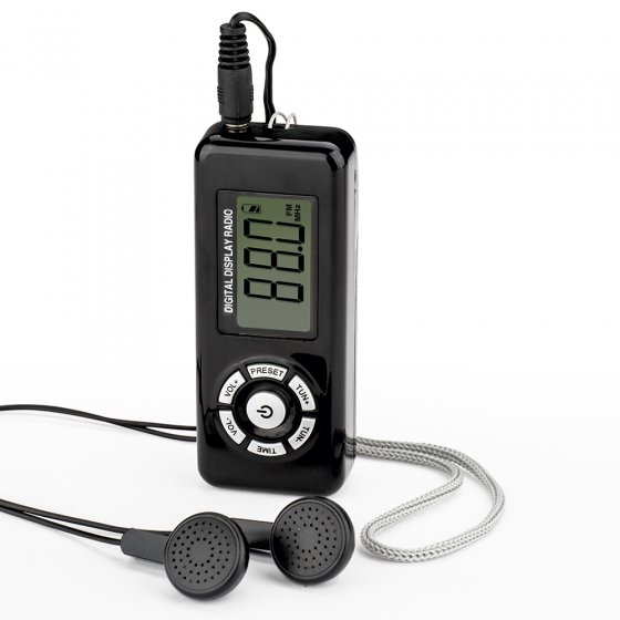 Mini-radio avec ses écouteurs 
