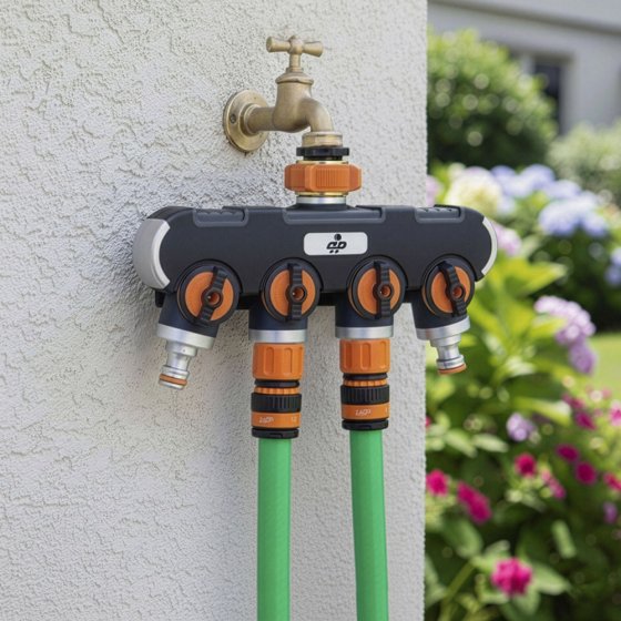 Waterkraanverdeler 4-voudig 