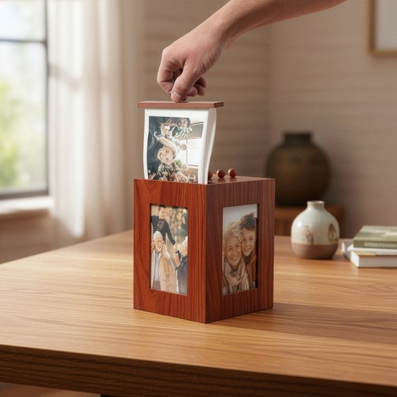 Boîte photo 360° en bois 