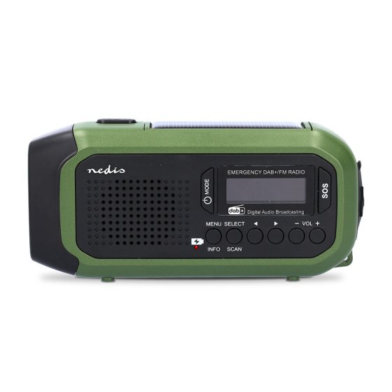Radio DAB+ à manivelle et énergie solaire 