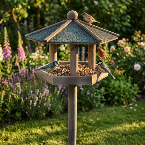 Mangeoire à oiseaux sur pied 