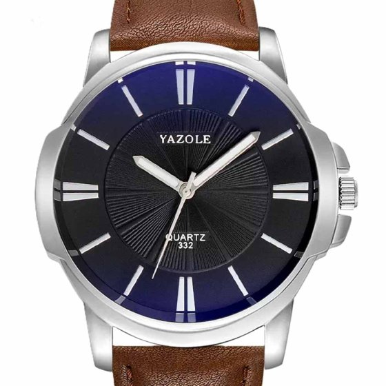 Montre pour homme avec bracelet en cuir Marron