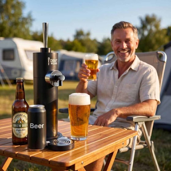 Biertapinstallatie voor flessen en blikjes 