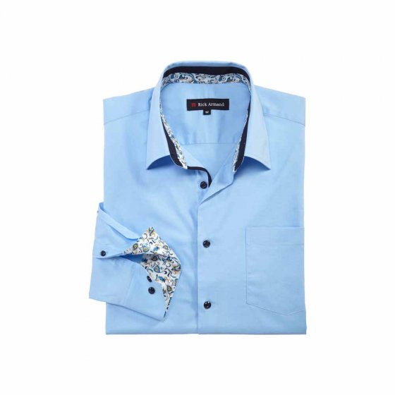 Chemise stretch Milano en lot 3XL (47/48) | Bleu clair#Marine