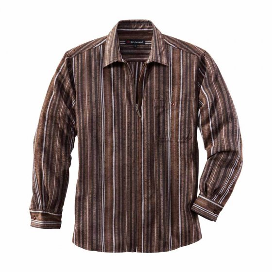 Chemise chenille zippée 3XL (47/48) | Bleu