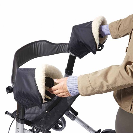 Moufles en laine pour rollator 