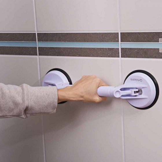 In lengte verstelbare handgreep voor bad 