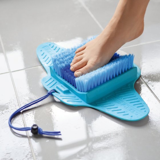 Brosse de lavage des pieds 2 en 1 avec pierre ponce 