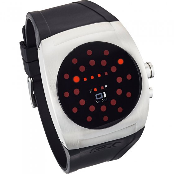 Binair led-horloge 'Kroon' 
