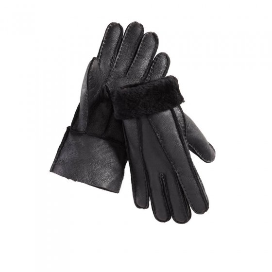 Handschoenen met lamsvacht L | Zwart