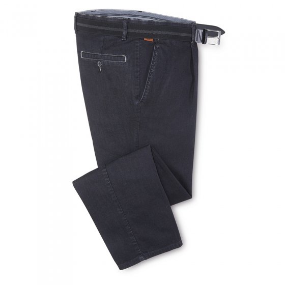 prettige bandplooi-jeans 27 | Zwart