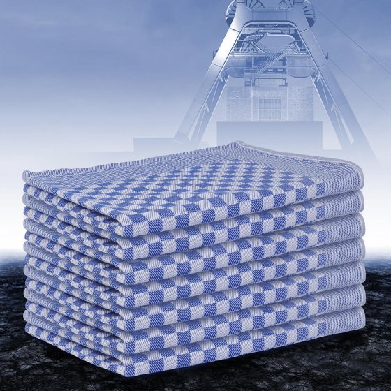 Theedoek 'Blokkenmotief' 7 stuks 