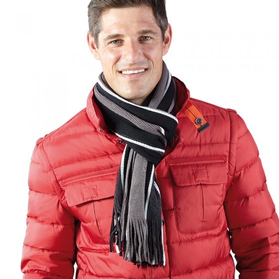 Meerkleurige, gebreide sjaal 