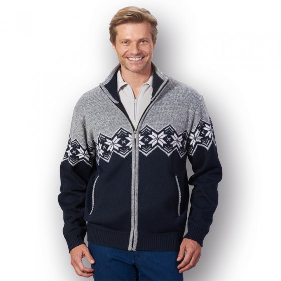 Gebreid vest in Noorse stijl 