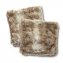 Housses de coussin en fausse fourrure aspect « loup » Lot de 2  - 2