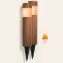 Lampen met vlammotief in houtlook - 2