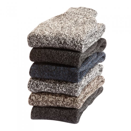 Chaussettes en laine thermo-moulinée 