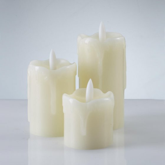 3 fonkelende led-kaarsen 