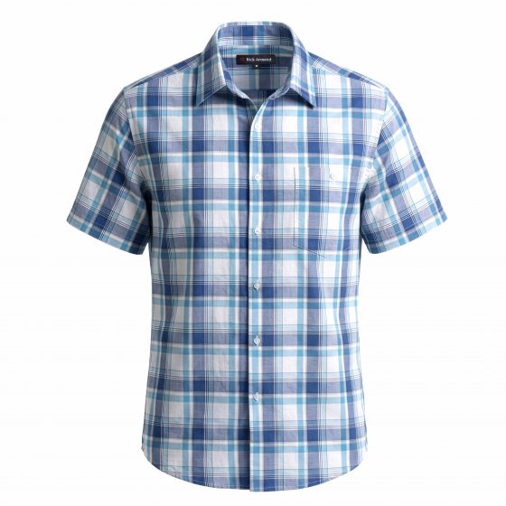 Chemise à carreaux facile d'entretien 3XL (47/48) | Bleu