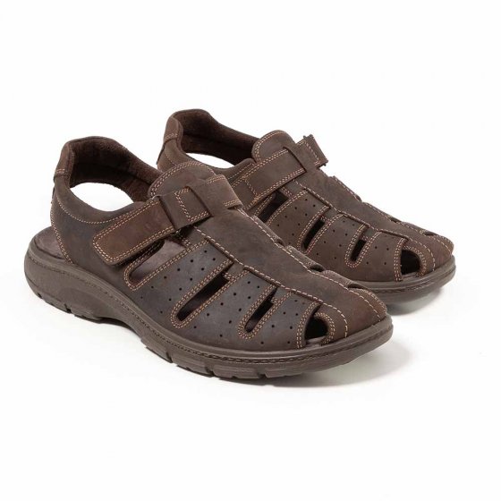 Sandales à velcro pour hommes 46 | Marron