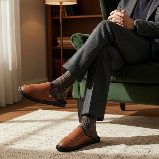 Chausson vegan 46 | Marron foncé